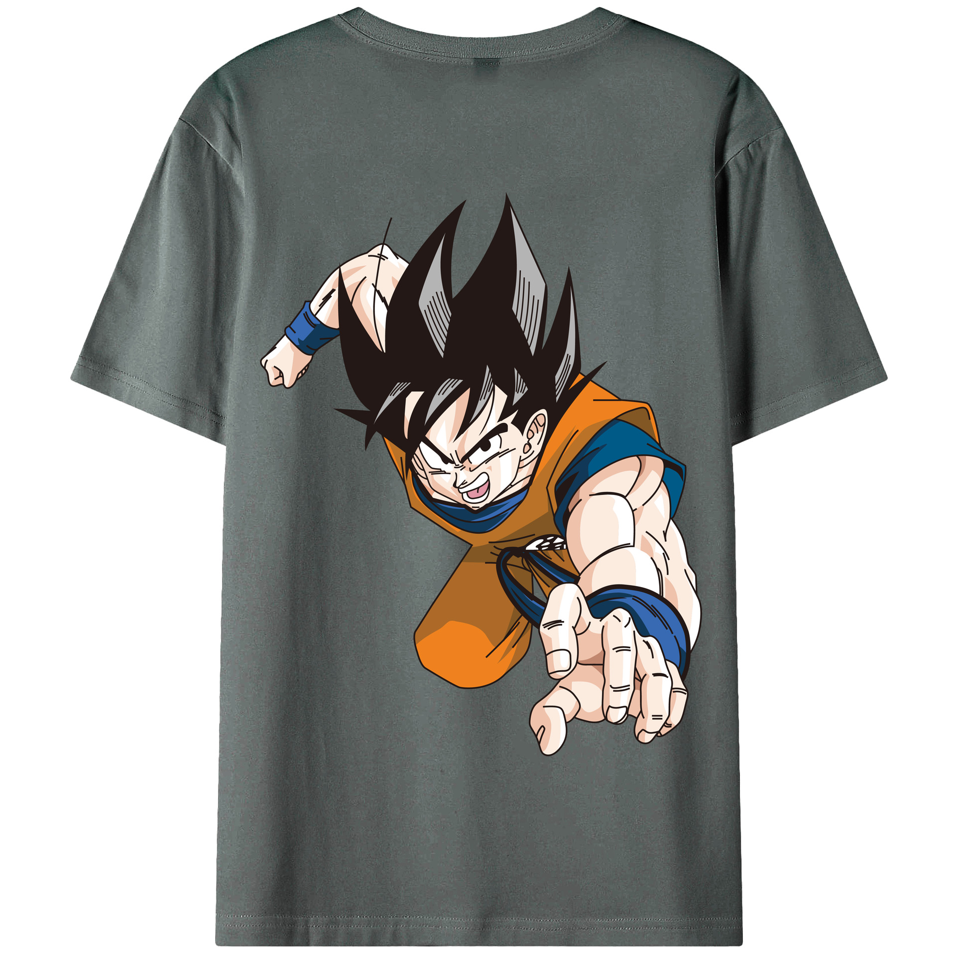 （画像用） ドラゴンボール 孫悟空（そん ごくう）Son Goku カカロット DRAGON BALL Kakarotto 綿100％半袖Tシャツ（背面プリント）